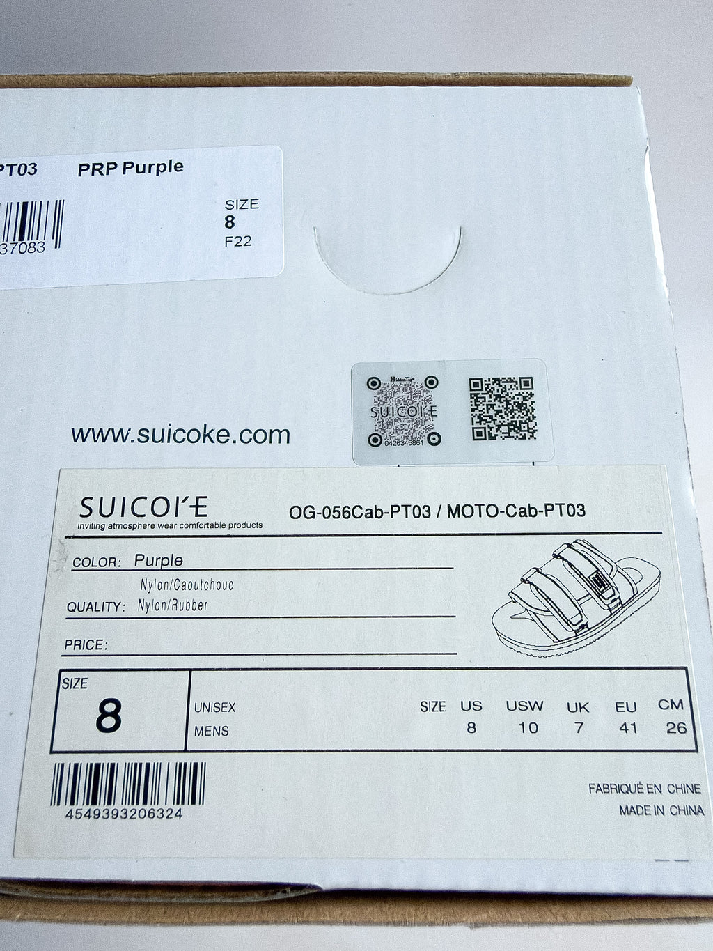 Suicoke Moto Cab Purple Paisley Sandals Sliders