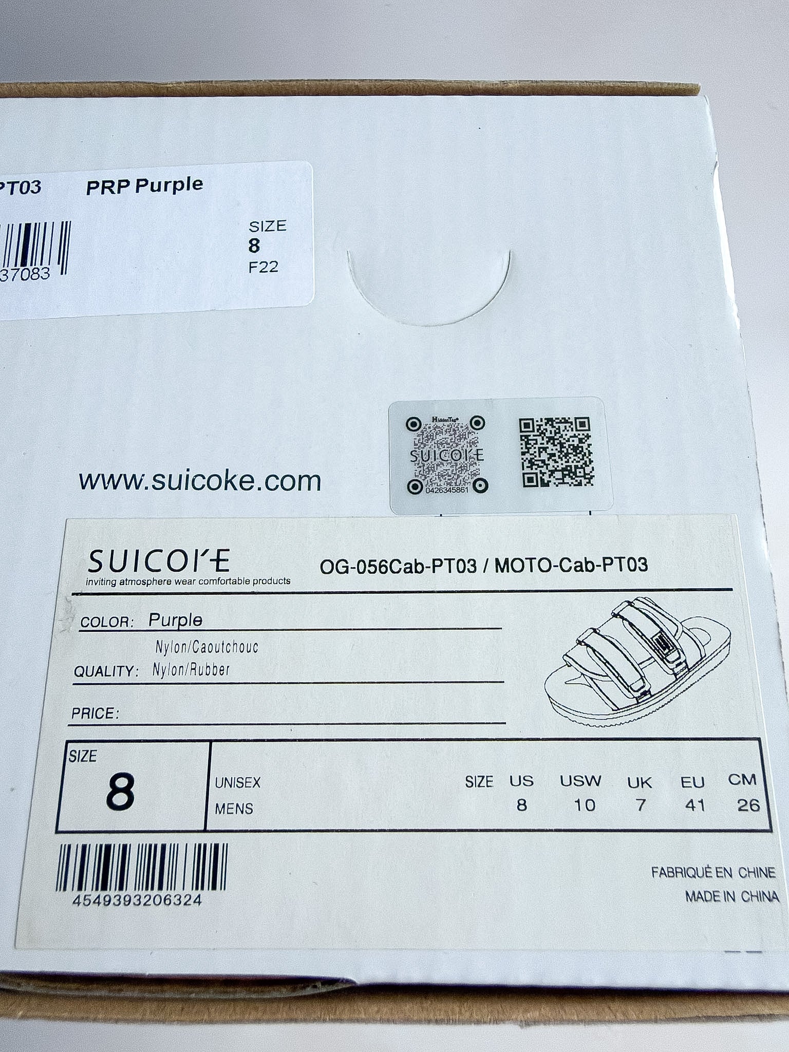 Suicoke Moto Cab Purple Paisley Sandals Sliders