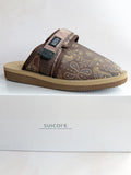 Suicoke Zavo Cab Brown Paisley Slip On Strap Mule Sandals