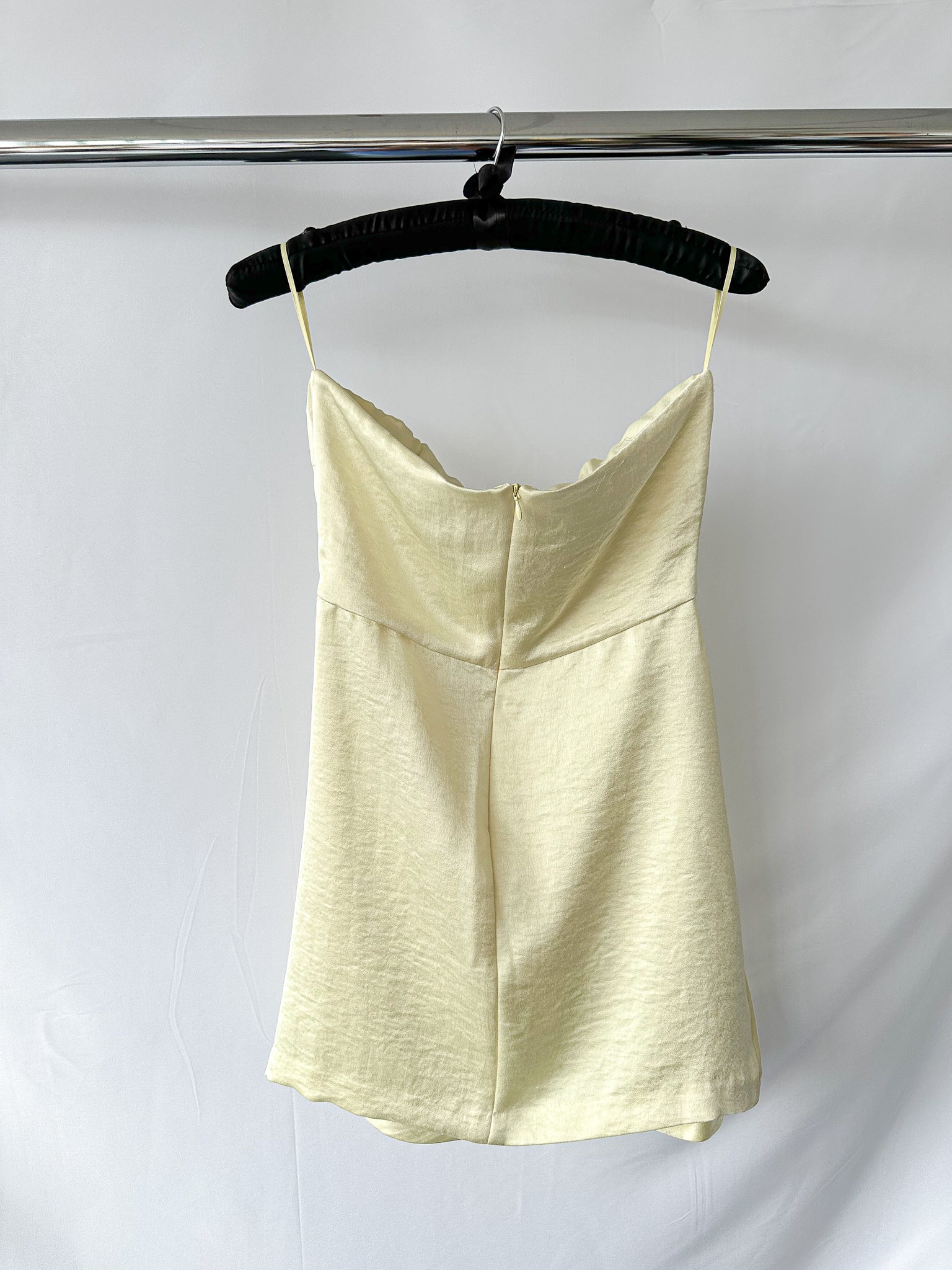 bec and bridge yellow strapless dress Bec & Bridge Symone Ice Yellow Strapless Mini Dress DAMAGED – House Of Huntington