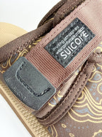Suicoke Zavo Cab Brown Paisley Slip On Strap Mule Sandals