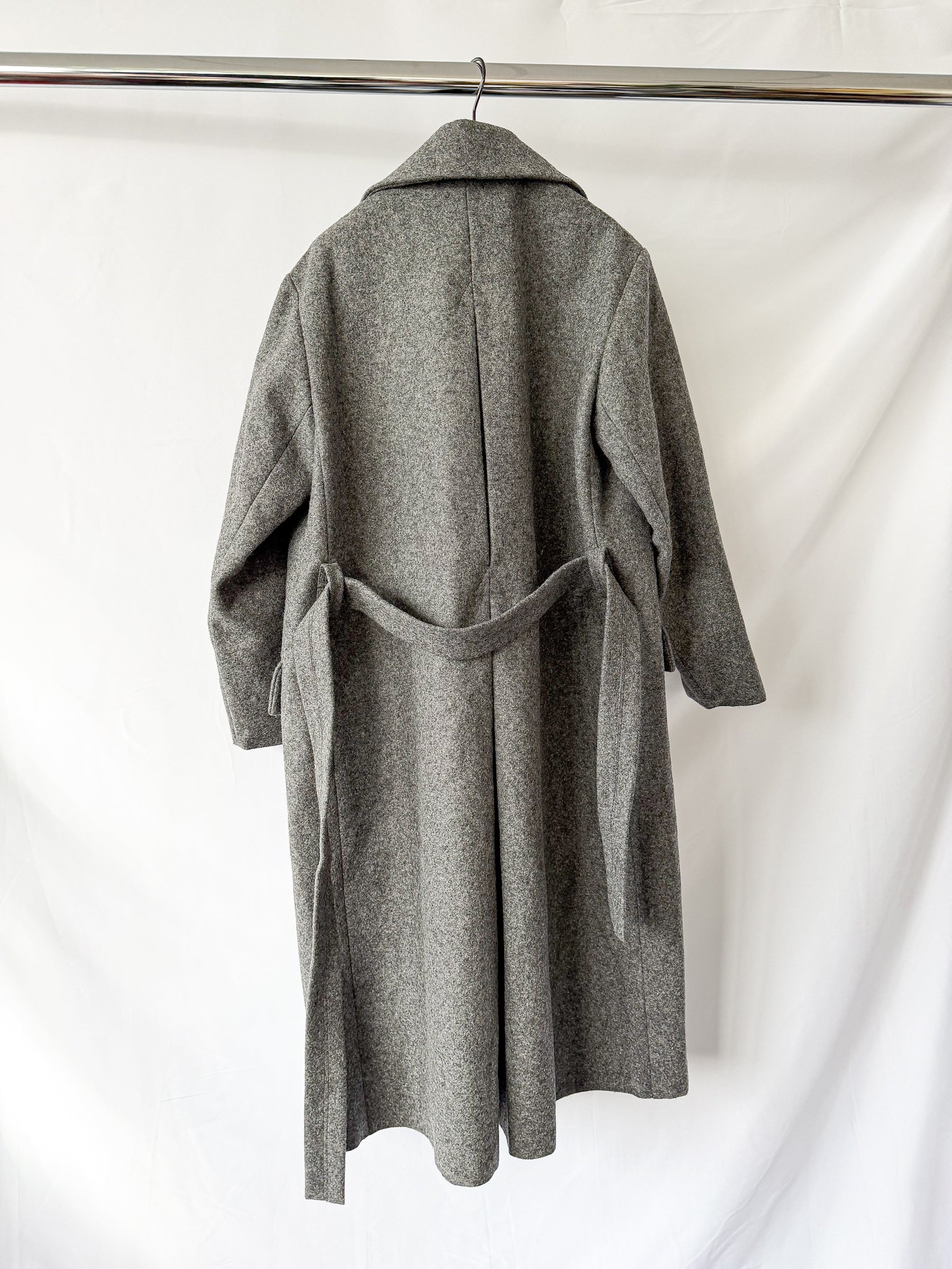 Barena Grey Double Breasted Gazabin Granelo Coat