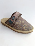 Suicoke Zavo Cab Brown Paisley Slip On Strap Mule Sandals