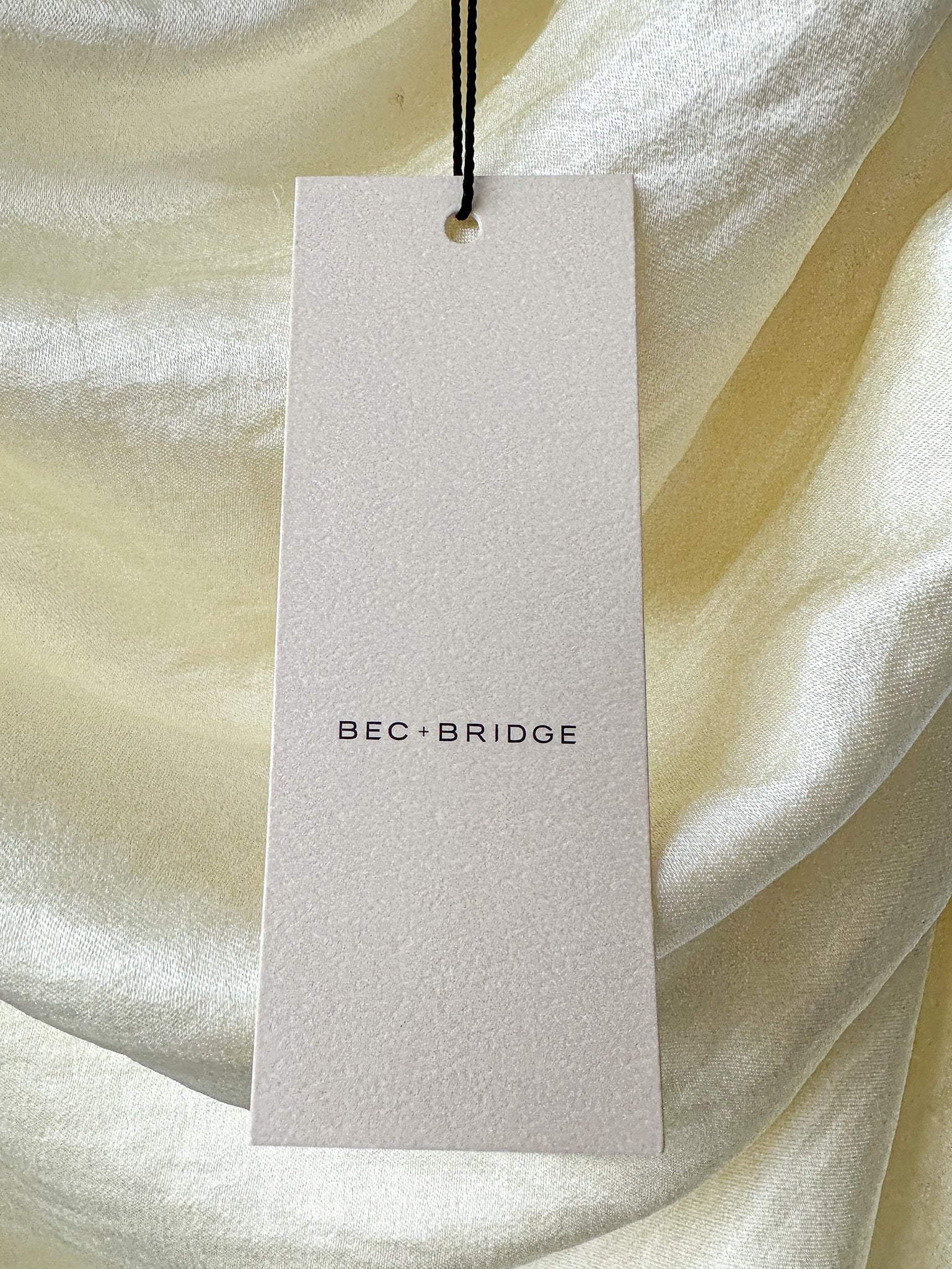 Bec & Bridge Symone Ice Yellow Strapless Mini Dress