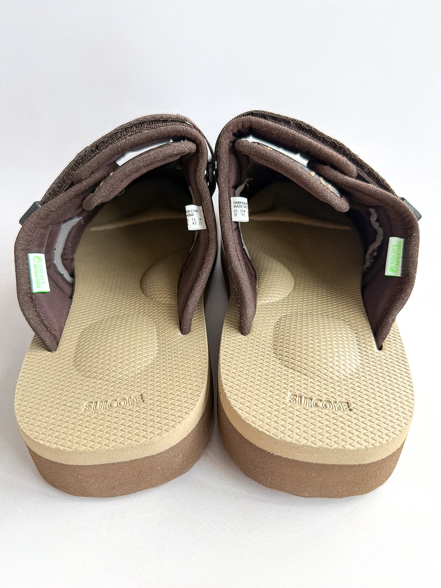 Suicoke Zavo Cab Brown Paisley Slip On Strap Mule Sandals
