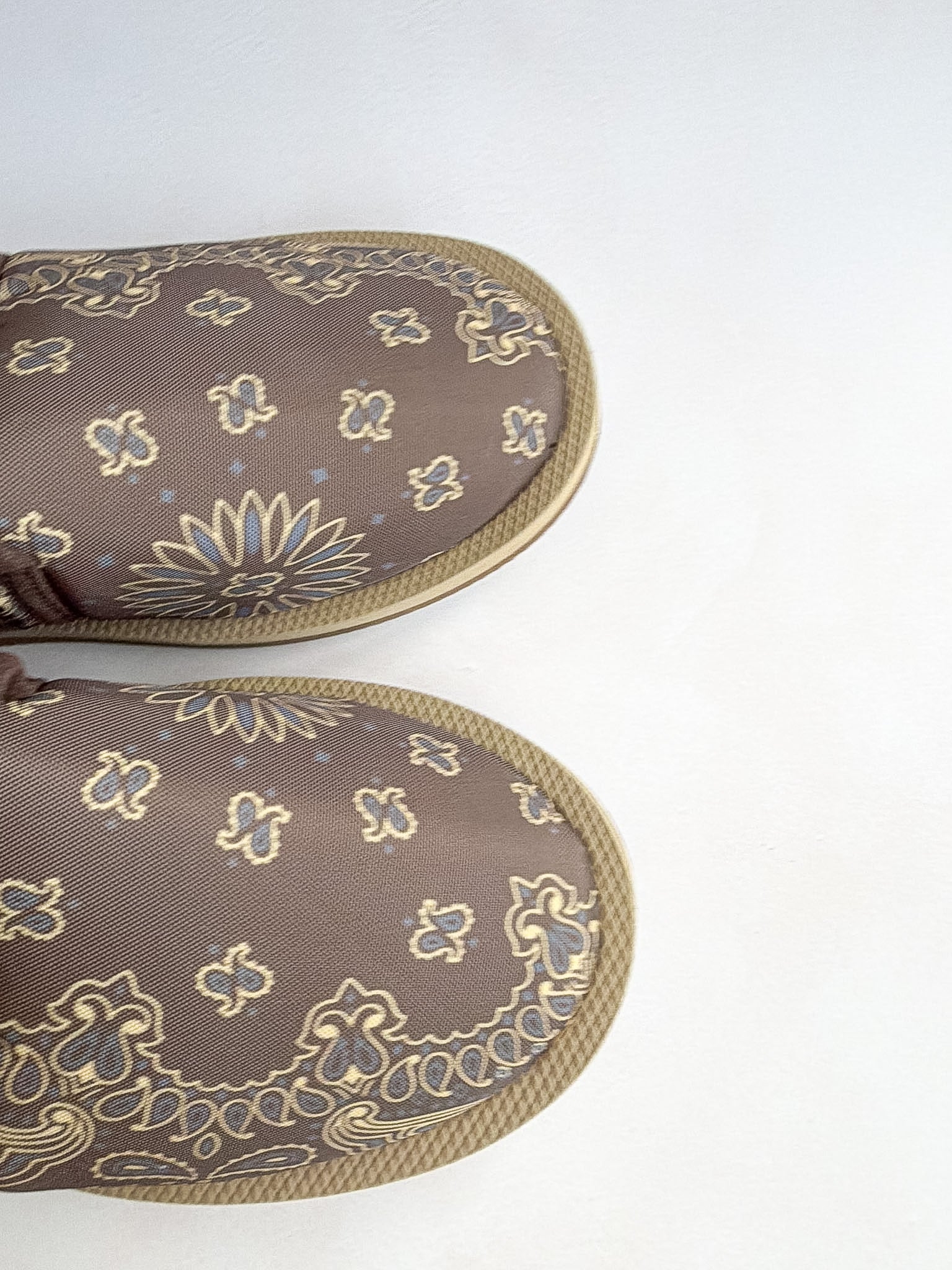 Suicoke Zavo Cab Brown Paisley Slip On Strap Mule Sandals