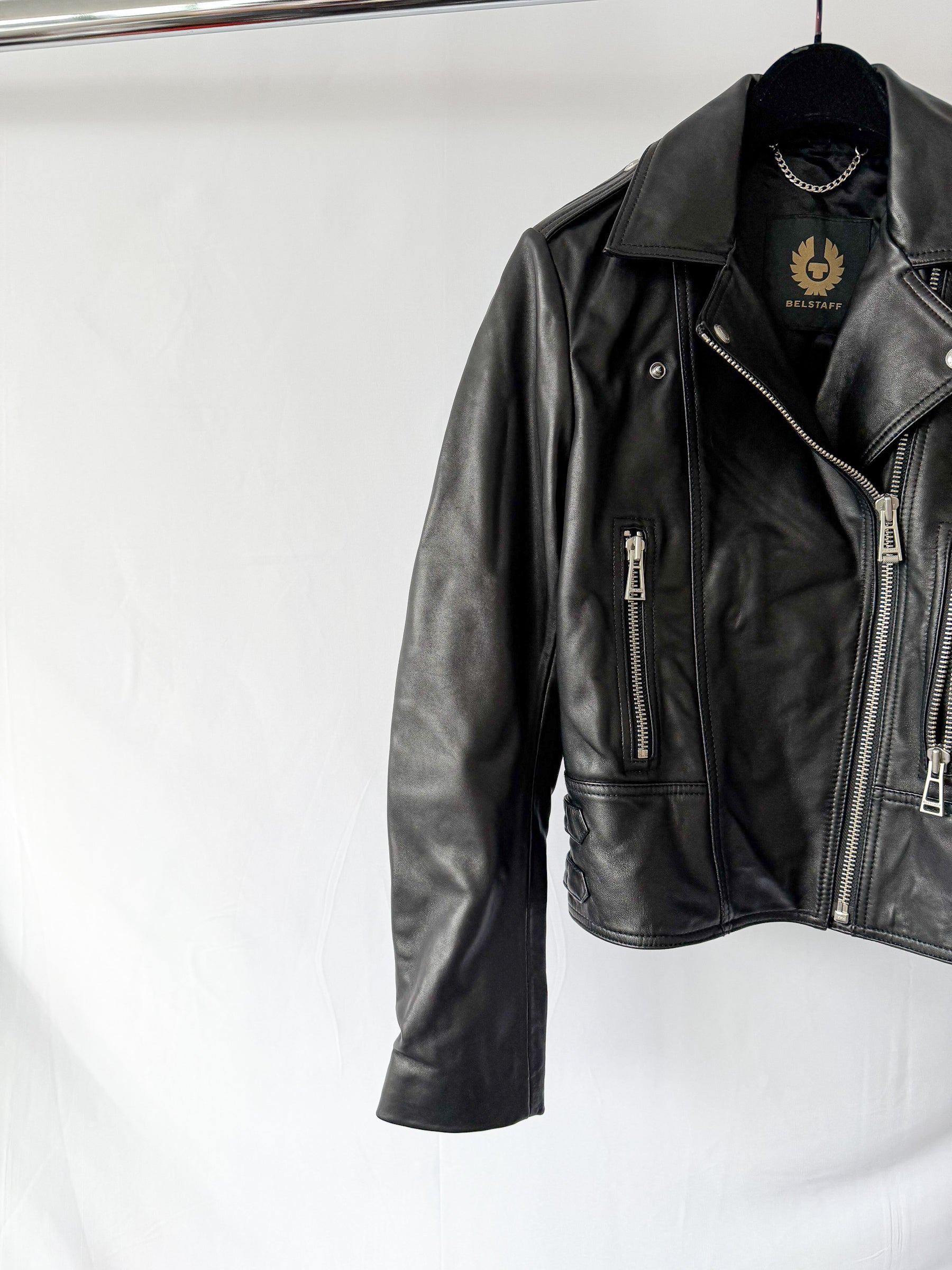 Belstaff Black Leather Marianne Biker Jacket