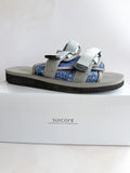 Suicoke Moto Cab Blue Paisley Sandals Sliders