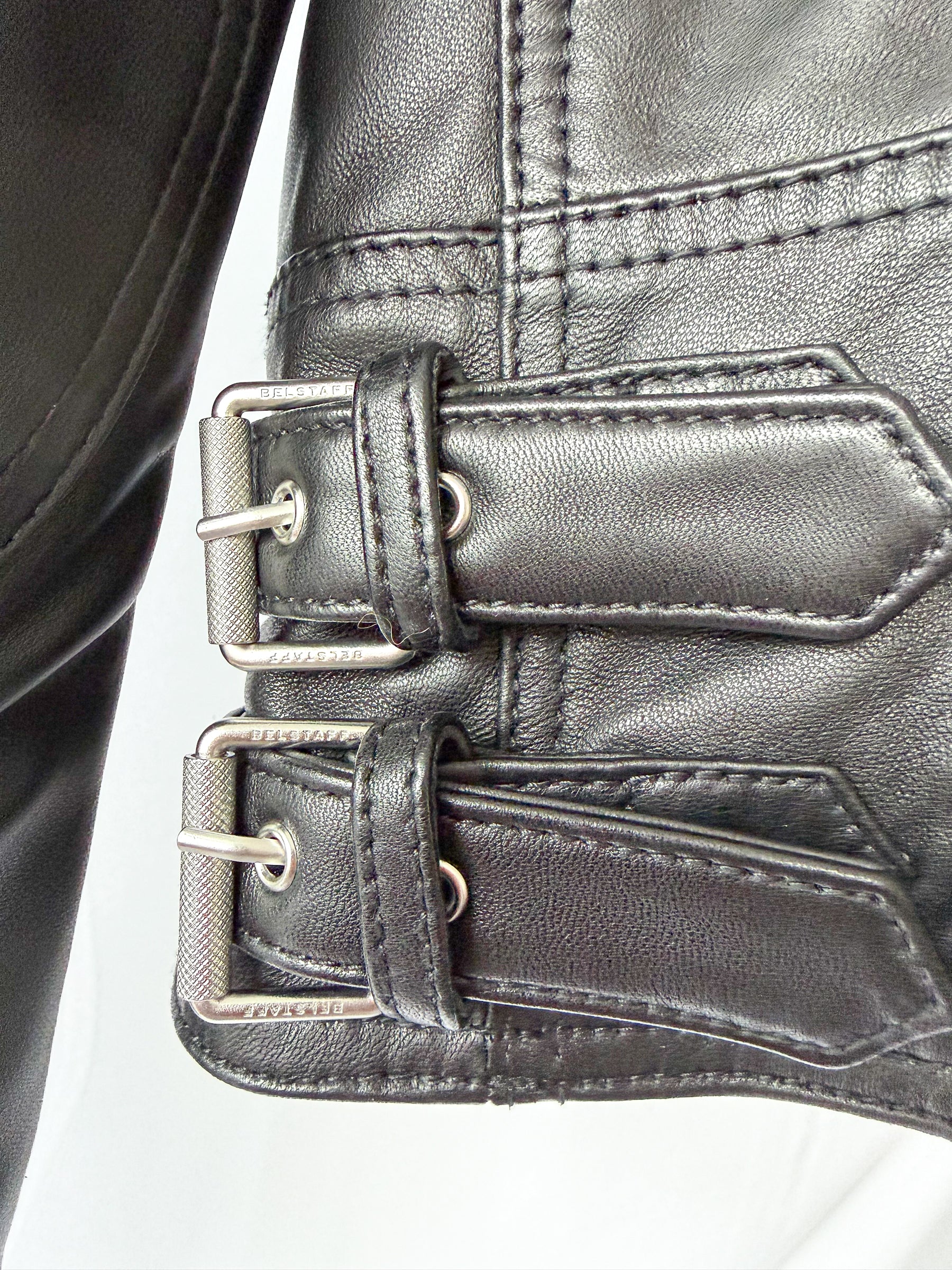 Belstaff Black Leather Marianne Biker Jacket