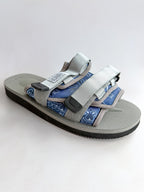 Suicoke Moto Cab Blue Paisley Sandals Sliders