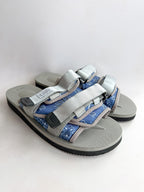 Suicoke Moto Cab Blue Paisley Sandals Sliders