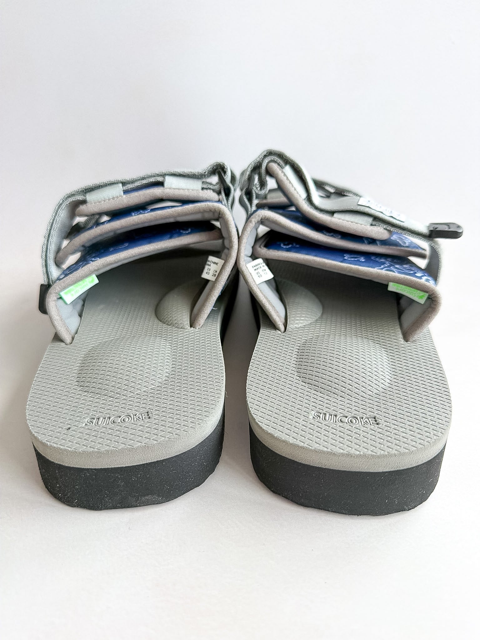 Suicoke Moto Cab Blue Paisley Sandals Sliders
