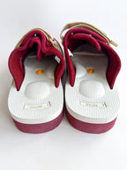 Suicoke Zavo Cab Red Suede Slip On Strap Mule Sandals