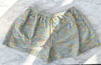 M Missoni Purple Yellow Turquoise Striped Metallic Shorts