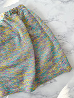 M Missoni Purple Yellow Turquoise Striped Metallic Shorts