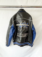 AVIREX Black Spider Leather Racer Jacket