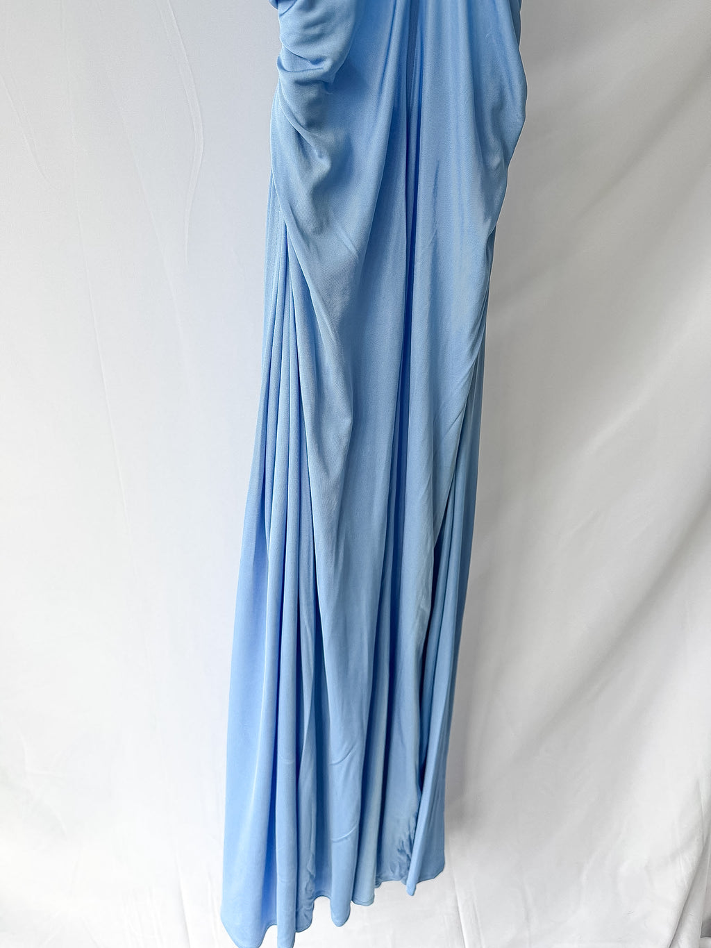 Bottega Veneta Light Blue Ring-detail Jersey Maxi Dress