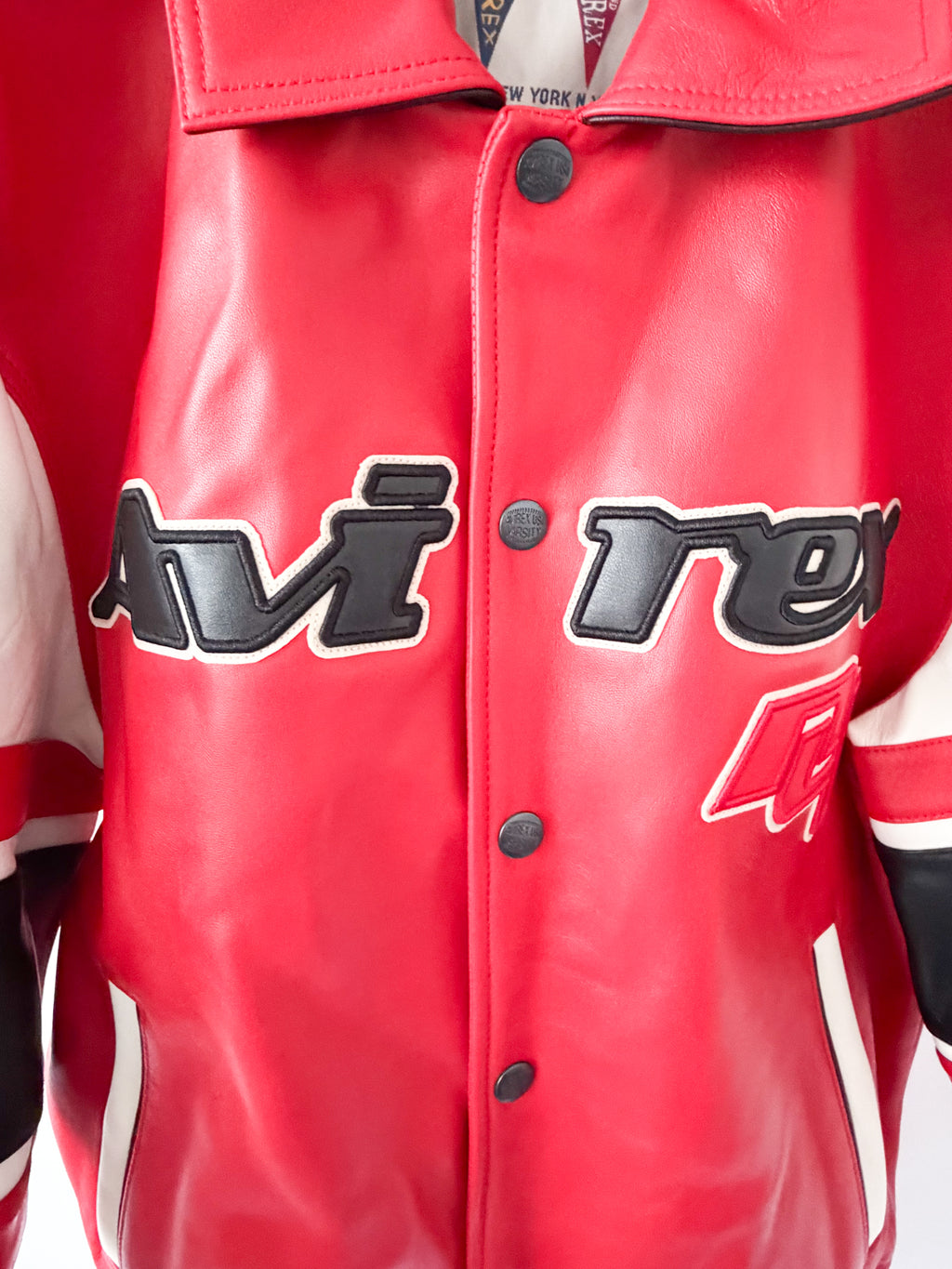 Avirex The Legend Red Leather Jacket