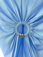 Bottega Veneta Light Blue Ring-detail Jersey Maxi Dress