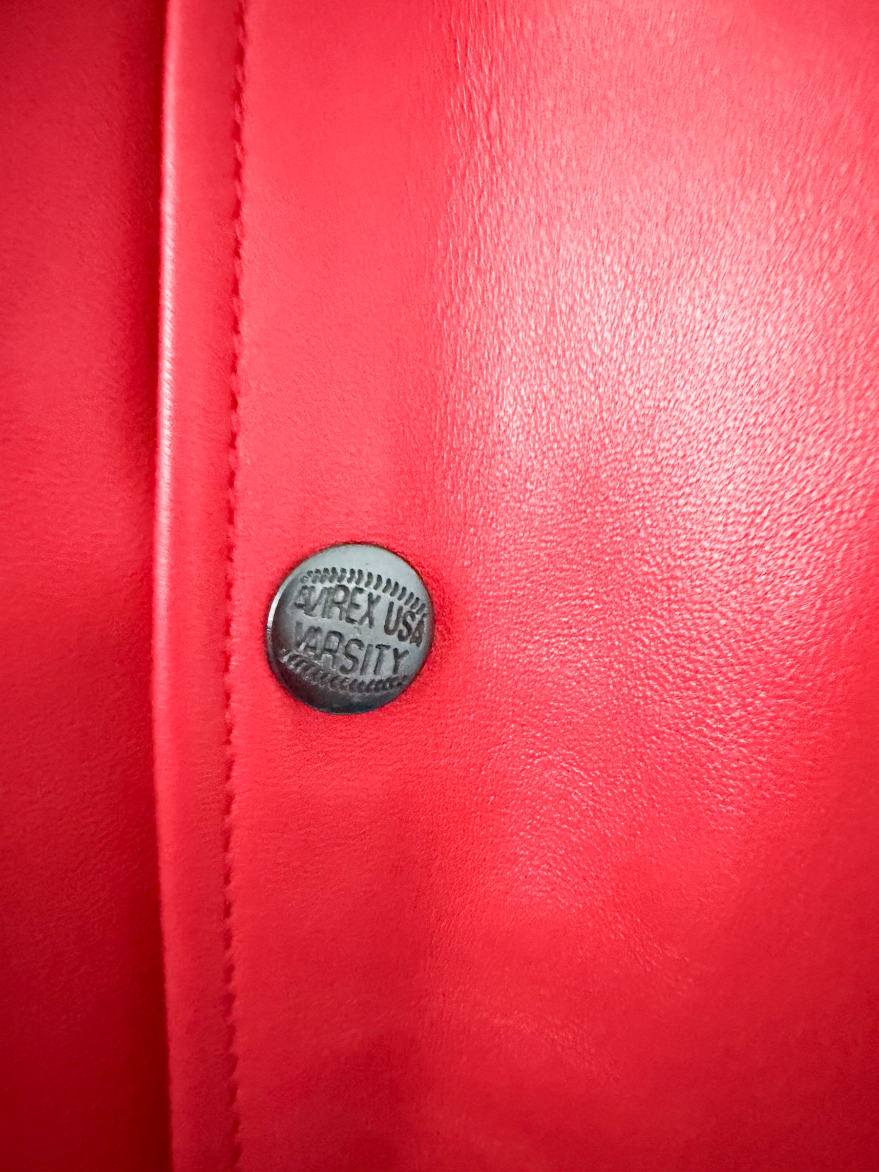 Avirex The Legend Red Leather Jacket