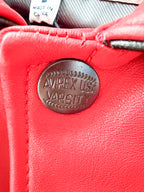 Avirex The Legend Red Leather Jacket