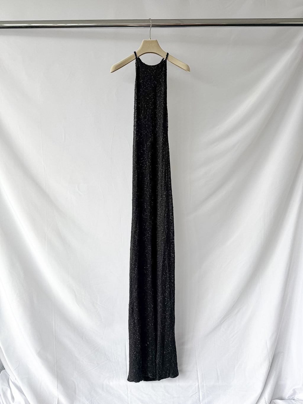 Christopher Esber Metallic Black Knitted Maxi Dress