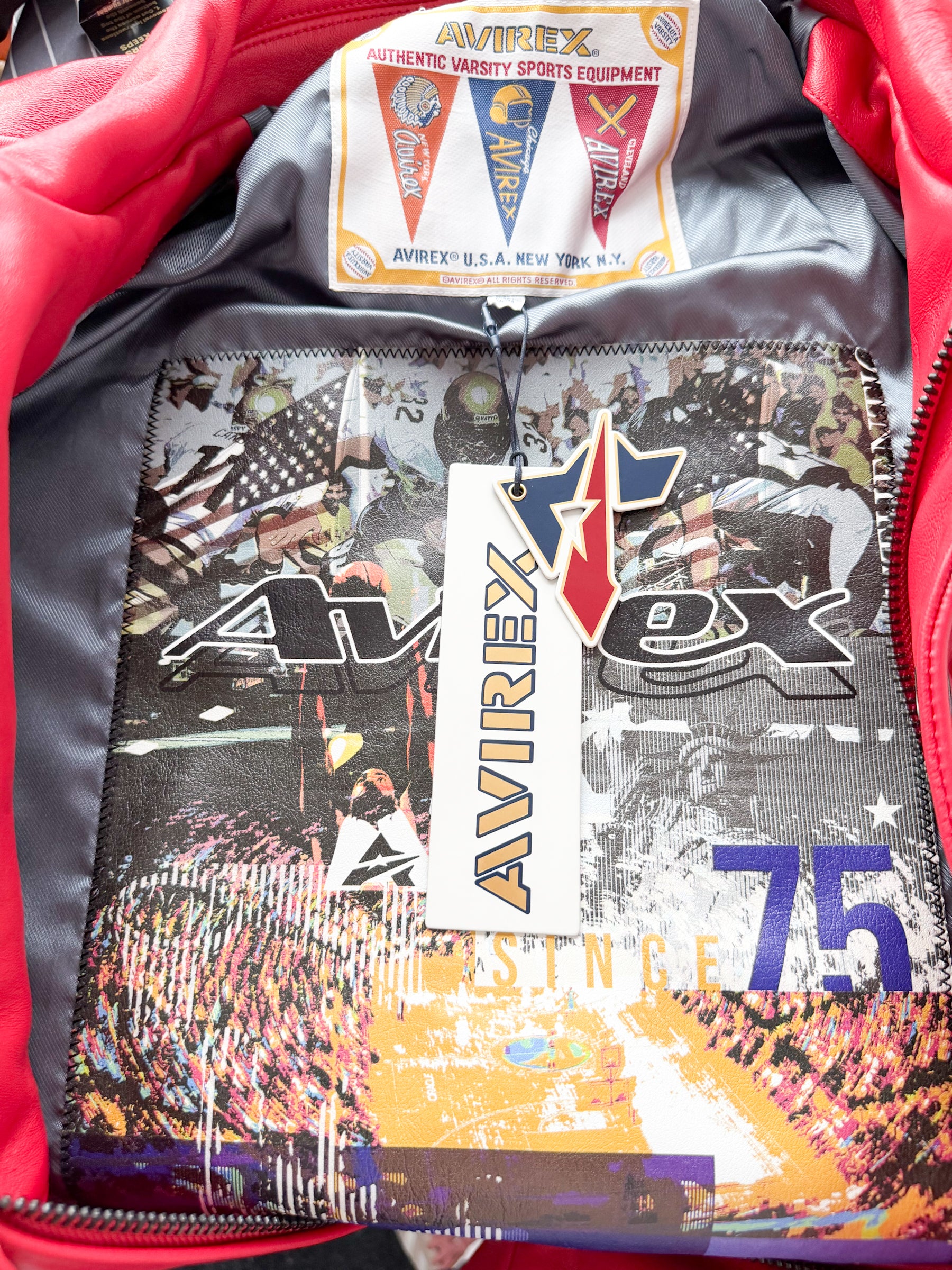 Avirex The Legend Red Leather Jacket