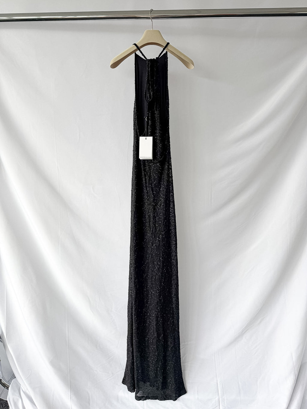 Christopher Esber Metallic Black Knitted Maxi Dress