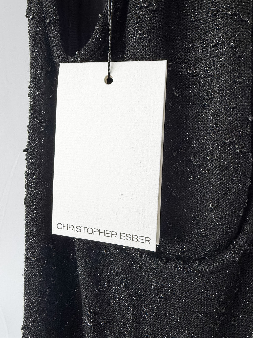 Christopher Esber Metallic Black Knitted Maxi Dress