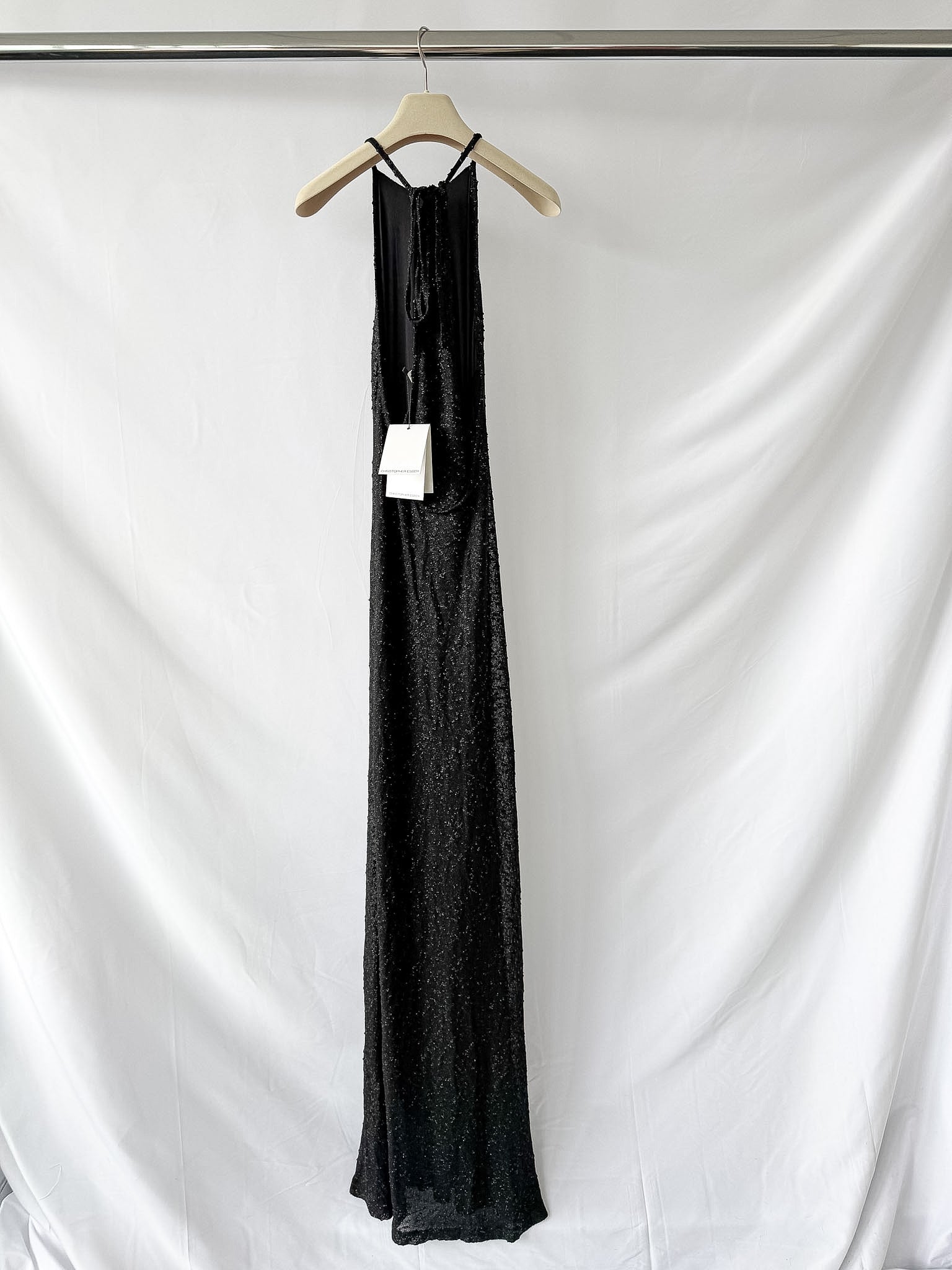 Christopher Esber Metallic Black Knitted Maxi Dress