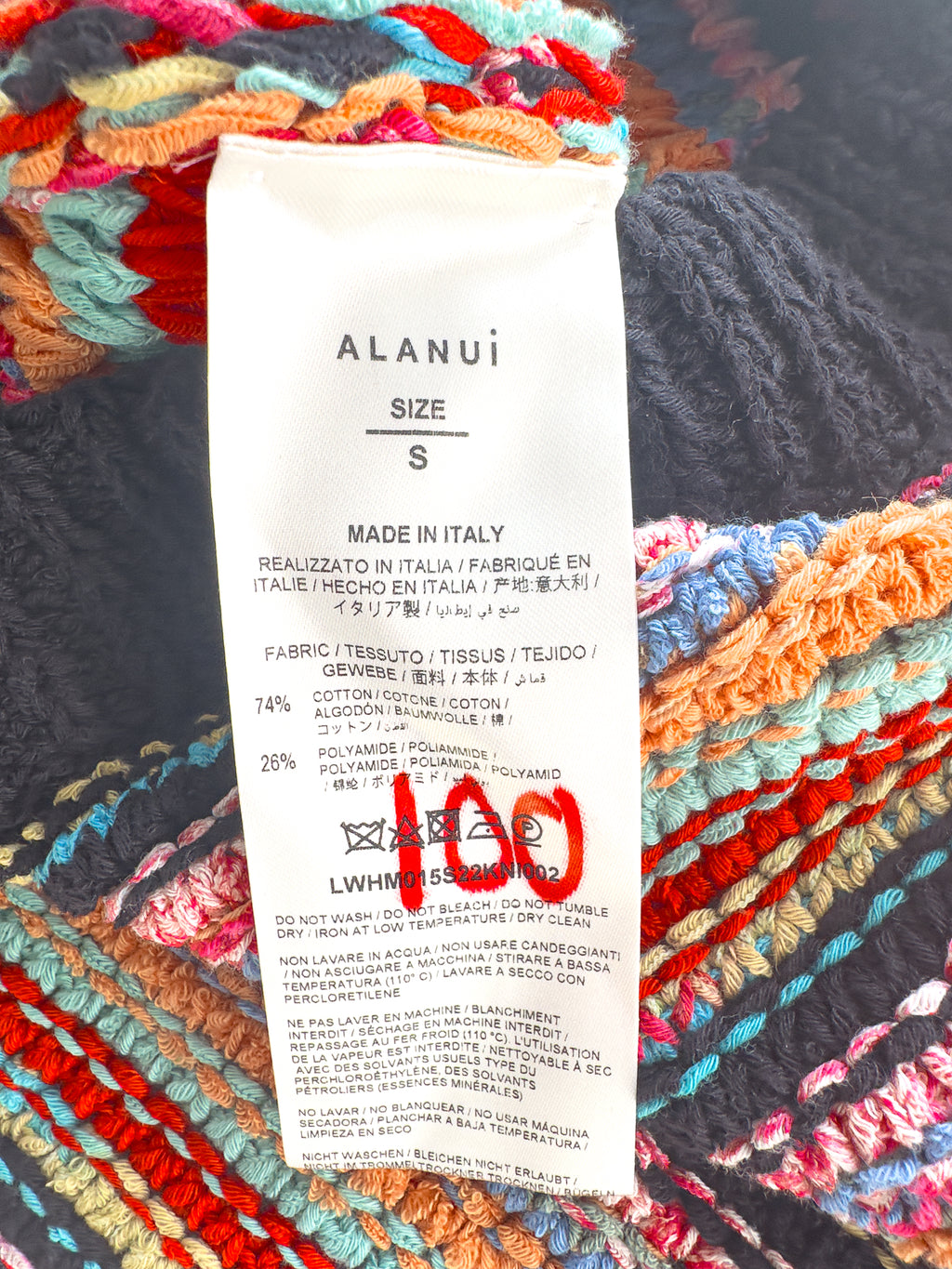 Alanui Take It Easy Multicolour Knit Shorts