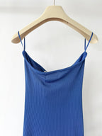 Christopher Esber Blue Paisley Metal Bar Ruched Disconnect Strapless Dress