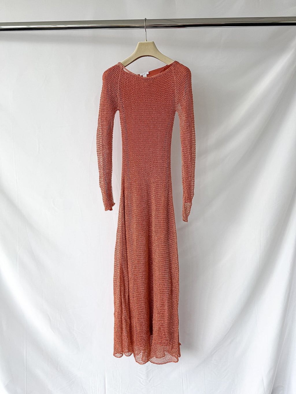 ALAÏA Runway Metallic open-knit midi dress