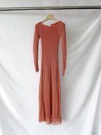 ALAÏA Runway Metallic open-knit midi dress