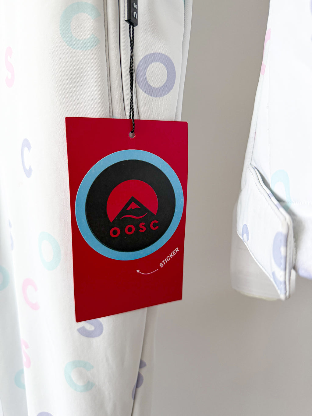 OOSC Chic Pastel Initial Print Tight-Fit Ski Suit