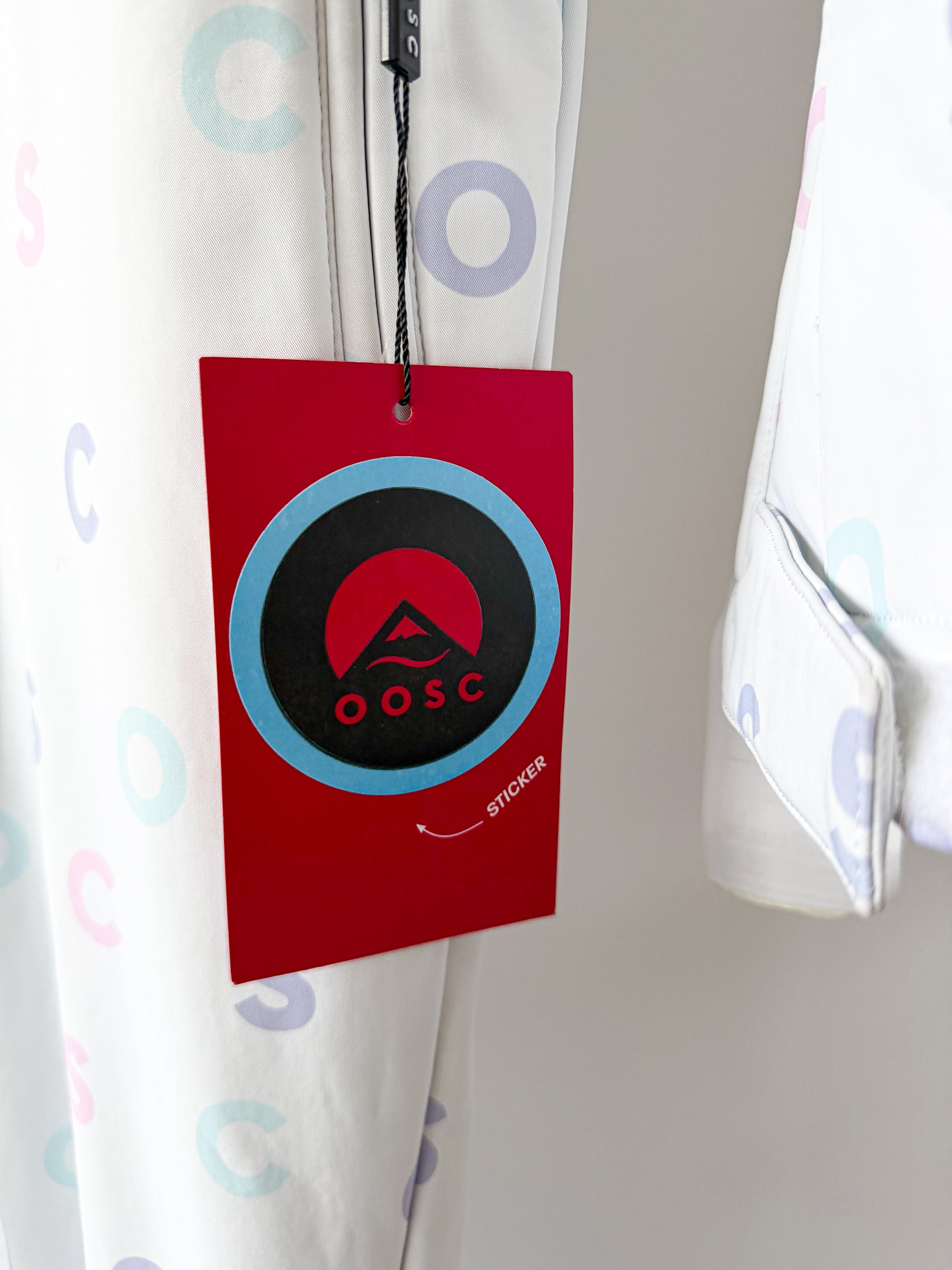 OOSC Chic Pastel Initial Print Tight-Fit Ski Suit