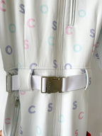 OOSC Chic Pastel Initial Print Tight-Fit Ski Suit