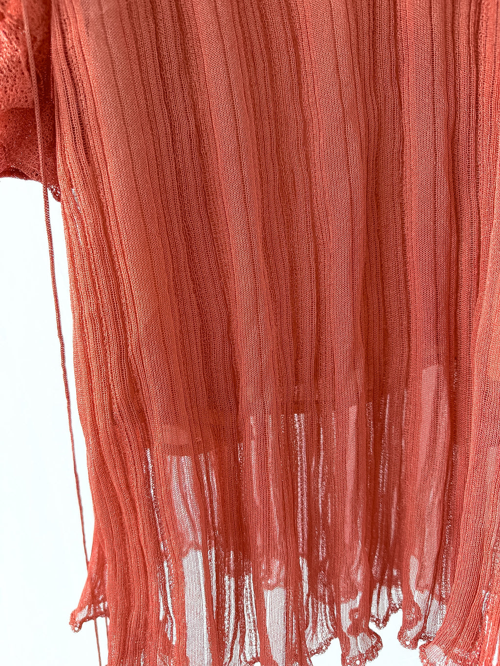 Valentino Plisse Cold Shoulder Frilly Dress