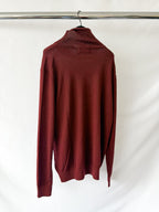 Pringle Of Scotland Merino Wool Polo Neck Jumper In Burgundy