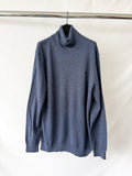 Pringle Of Scotland Merino Wool Polo Neck Jumper In Navy