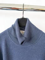 Pringle Of Scotland Merino Wool Polo Neck Jumper In Navy