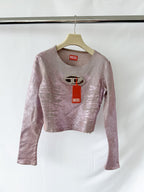 Diesel De-Top1-Fsd Crystal Embellished Logo Plaque Top