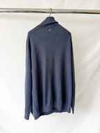 Pringle Of Scotland Merino Wool Polo Neck Jumper In Navy
