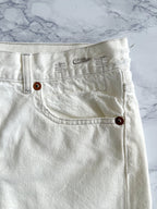 R13 White Denim Cut-Off Shorts