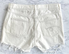 R13 White Denim Cut-Off Shorts