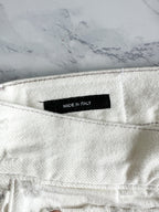 R13 White Denim Cut-Off Shorts