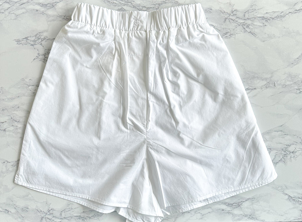 The Frankie Shop White Lui Logo Embroiderd Front Boxer Shorts