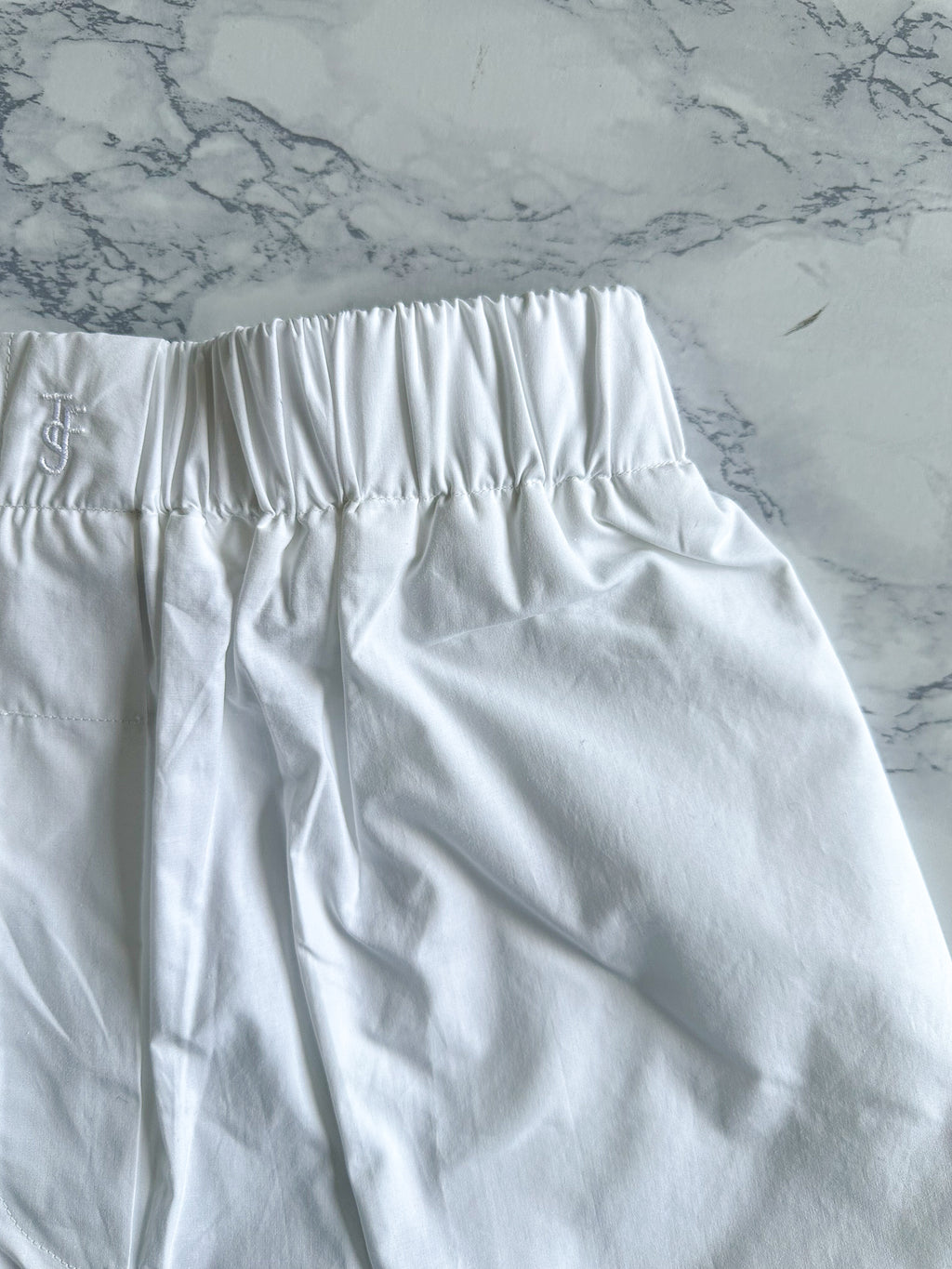 The Frankie Shop White Lui Logo Embroiderd Front Boxer Shorts