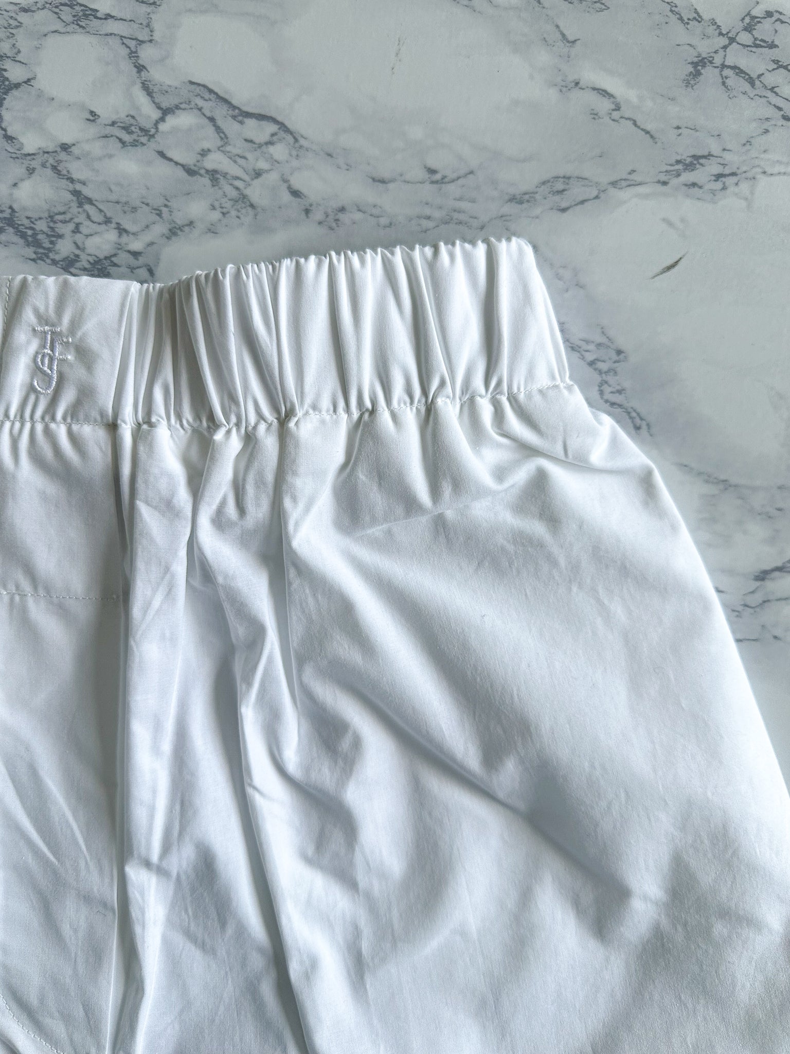 The Frankie Shop White Lui Logo Embroiderd Front Boxer Shorts