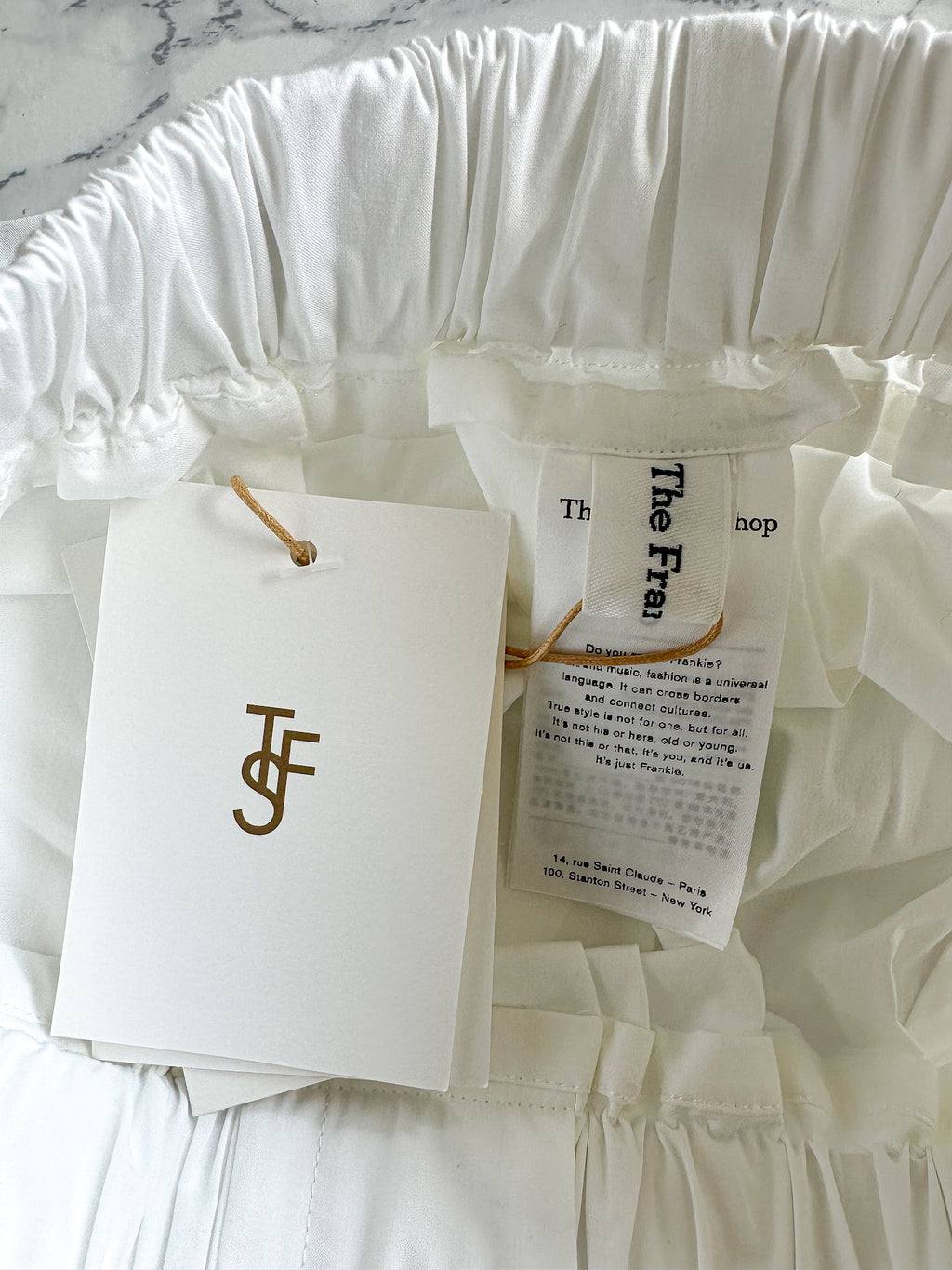 The Frankie Shop White Lui Logo Embroiderd Front Boxer Shorts